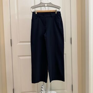 Lululemon Wide Leg Pants Size 27 Navy High Rise Work Office Travel